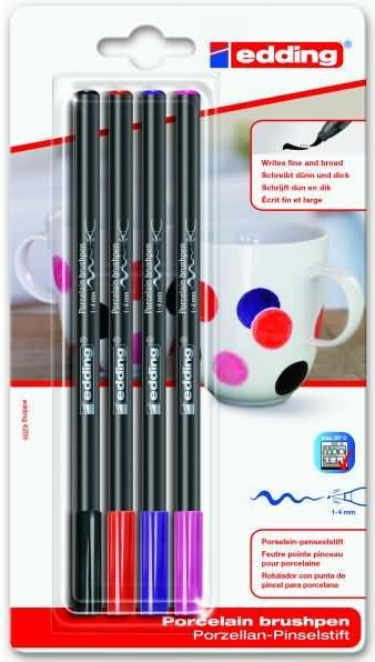 Magni Porcelain Brush Pen 4200 Set of 4 1-4mm (Sorted, 4 mm, 4 x)