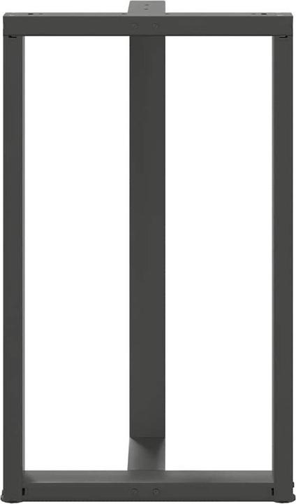 Produktbild vidaXL Bartischbeine T-Form 2 Stk. Anthrazit 60x35x(101-102) cm Stahl