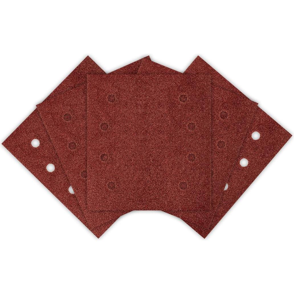 Topex, Abrasivi, Klett-Schleifblätter, quadratisch 113 x 113 mm, P80, 5 Stück, mit 8 Löchern für 04-623 (P80)