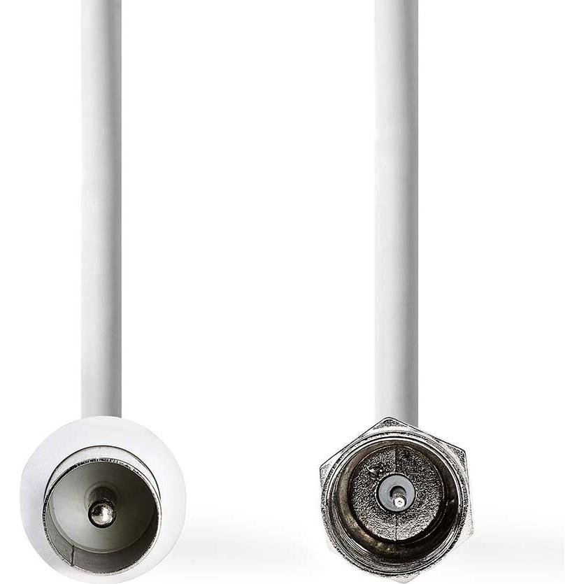 Thumbnail - Nedis Satellite & Antenna Cable F Male IEC (Coax) Male Nickel Plated 75 Ohm Double Shielded 5.00 m R (75 dB, Antennenkab...