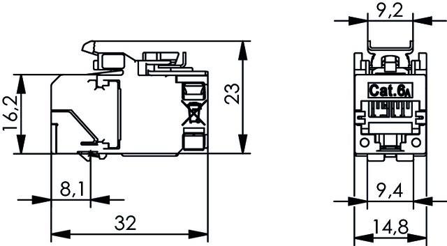 Actual product image Telegärtner J00029A6001 Keystone module (Keystone module)