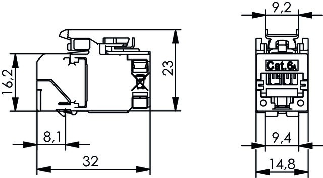 Actual product image Telegärtner J00029A6001 Keystone module (Keystone module)