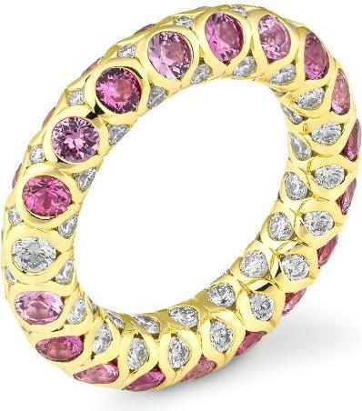 Produktbild Breuning RING - E.SAFIR PINK HELL/Brillant (45, 750/18 K Gold)