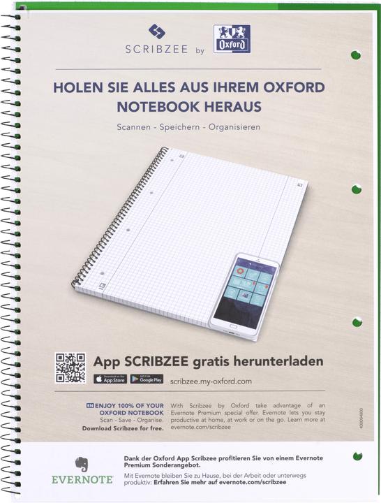 Produktbild Oxford Collegeblock für Linkshänder (A4+, Kariert)