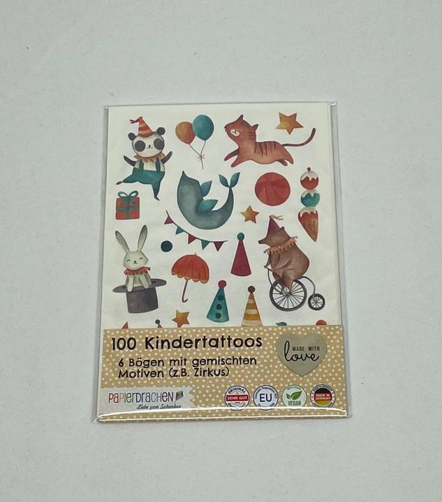 Produktbild Papierdrachen 100 Kindertattoos