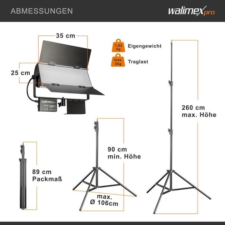 Produktbild Walimex pro pro LED Sirius 160 (Studioleuchte)