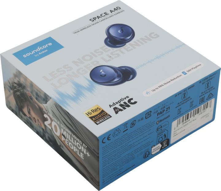 Produktbild soundcore Space A40 (Aktive Geräuschunterdrückung, 10 h, Kabellos)