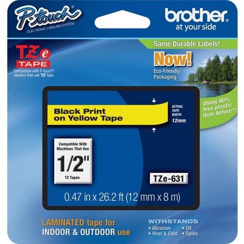 Produktbild Brother Tze-631 (1.20 cm, Gelb, Schwarz)