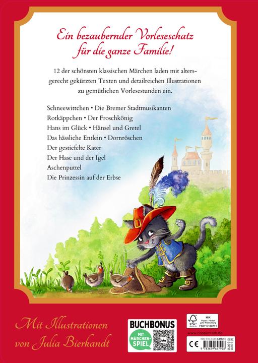 Produktbild Mein erster grosser Märchenschatz (Deutsch, Brüder Grimm, Hans Christian Andersen, Julia Bierkandt, Ludwig Tieck, 2024)