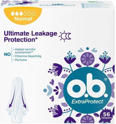 Produktbild o.b. ExtraProtect Normal tampons - Variant: 56 ks (56 x, Normal)
