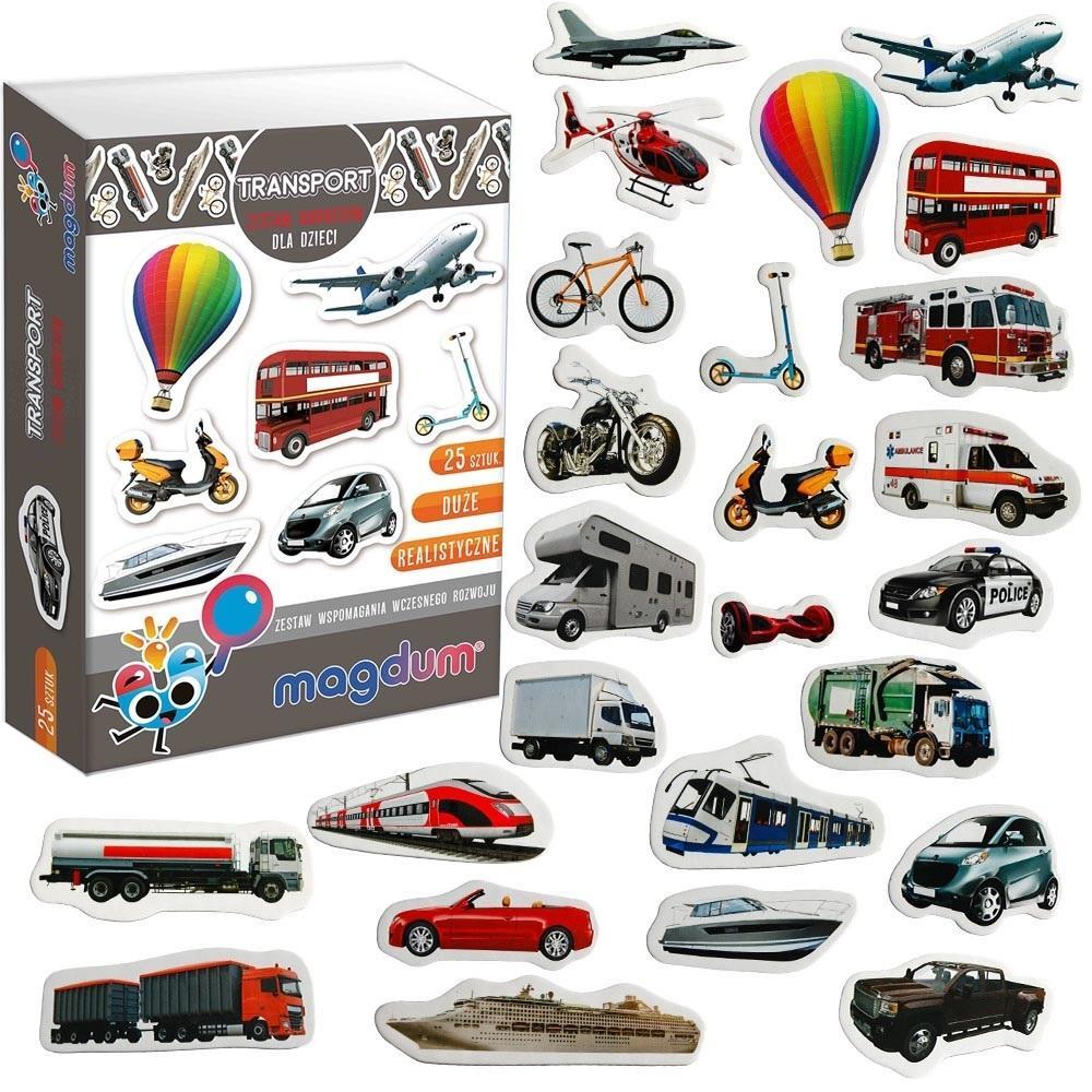 Lean Toys Magdum Set di magneti Veicoli da Trasporto MV 6032-17