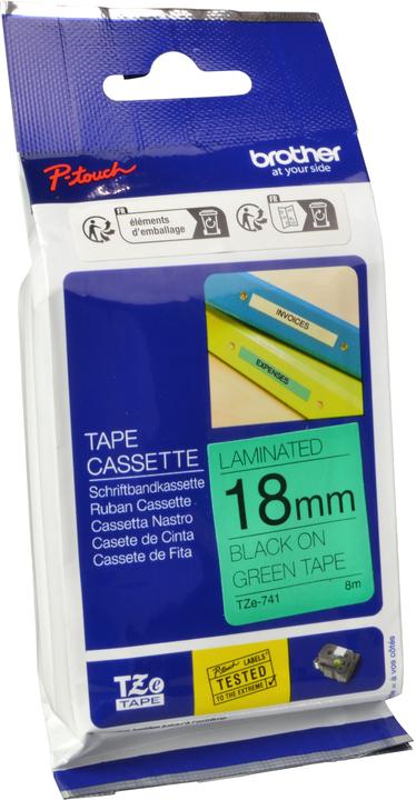 Produktbild Brother Tze-741 (1.80 cm, Schwarz)