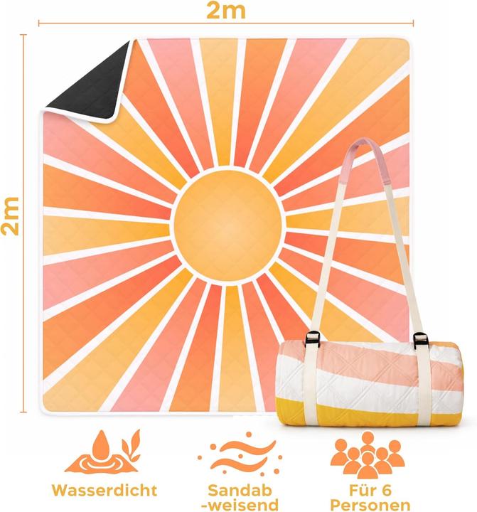 Produktbild Twinzee Picknickdecke, 200 x 200 cm