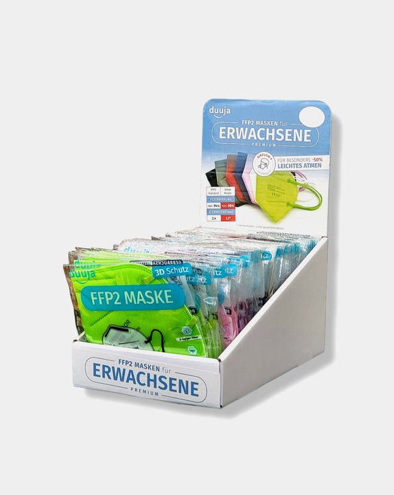Produktbild Duuja FFP2 Maske 50er MIX BOX L Einmalmundschutz (50 x)