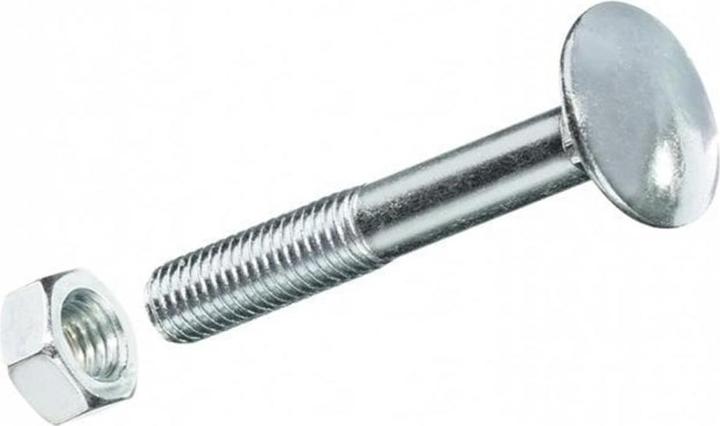 Image du produit Krafter Vis de serrure M 8 x 80 mm avec écrous acier, 2 pièces (2 Vis par pièce)