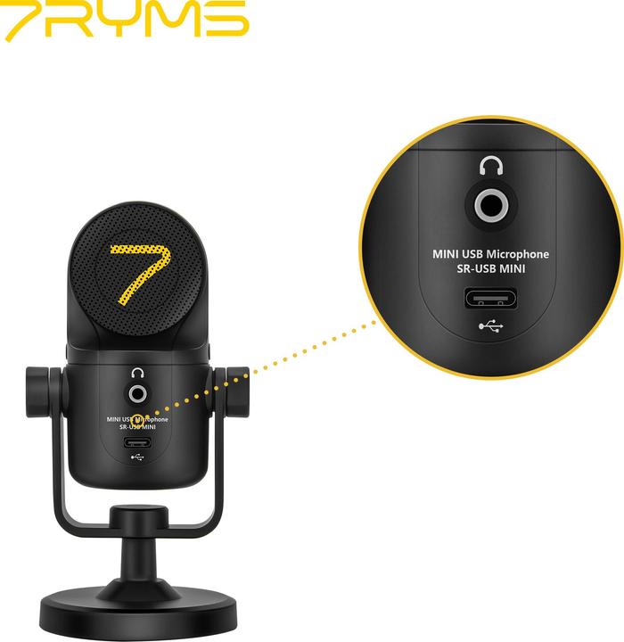 Actual product image 7Ryms Mini Condenser USB Microphone