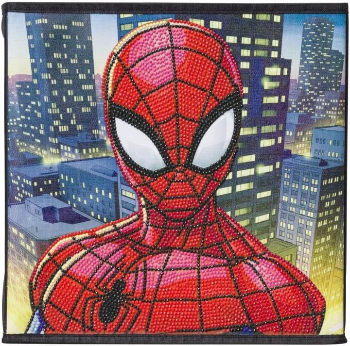 Actual product image Craft Buddy Spiderman Foldable Storage Box Crystal Art 30x30cm