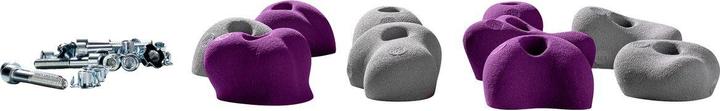 Actual product image Kletterbude Climbing holds for children complete set StarterKids sprouts, made in Germany (Purple-grey)