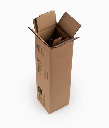 Produktbild Transpak Flaschenkarton PTZ 2-wellig Masse 105x100x425mm Qualität 2.3BC weiss postgeprüft braun (30 x)