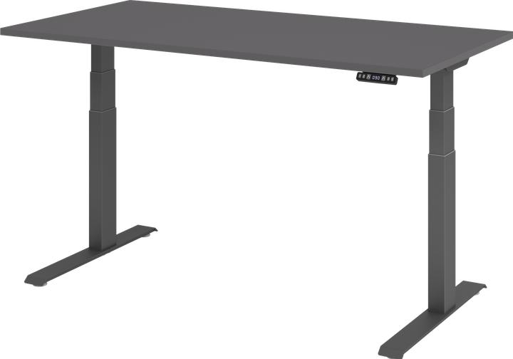Produktbild Hammerbacher Sitz-Steh-Schreibtisch el.160x80cm Graphit/Gr