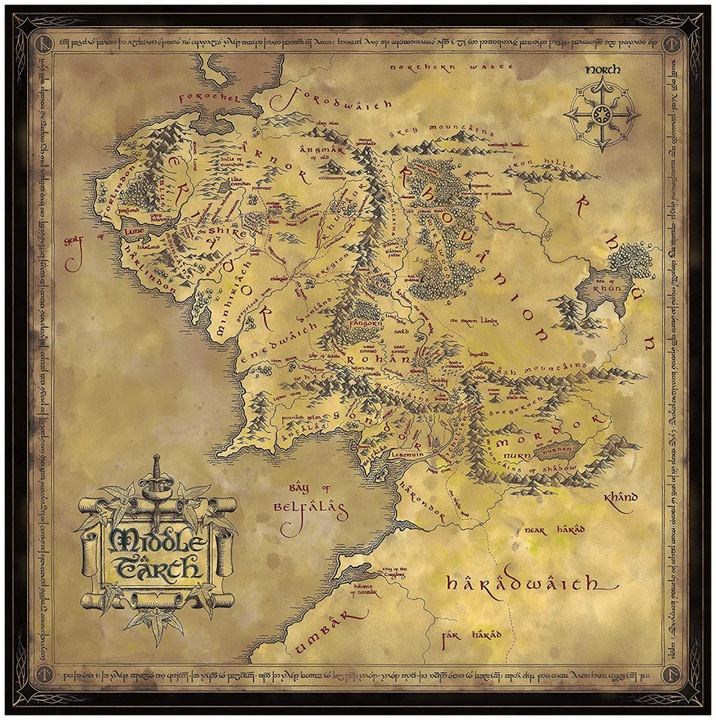 Actual product image GED Puzzle Lord of the Rings : Terra di Mezzo 1000 Pezzi (1000 pieces)