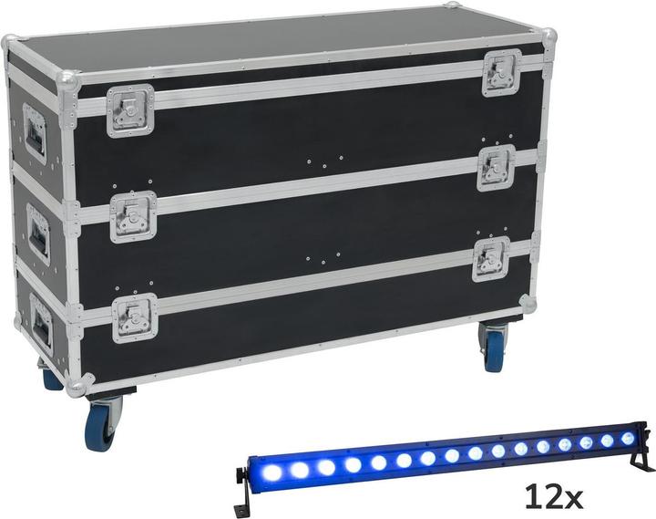 Produktbild Eurolite Set 12x LED IP T-Bar 16 QCL Leiste + Case mit Rollen