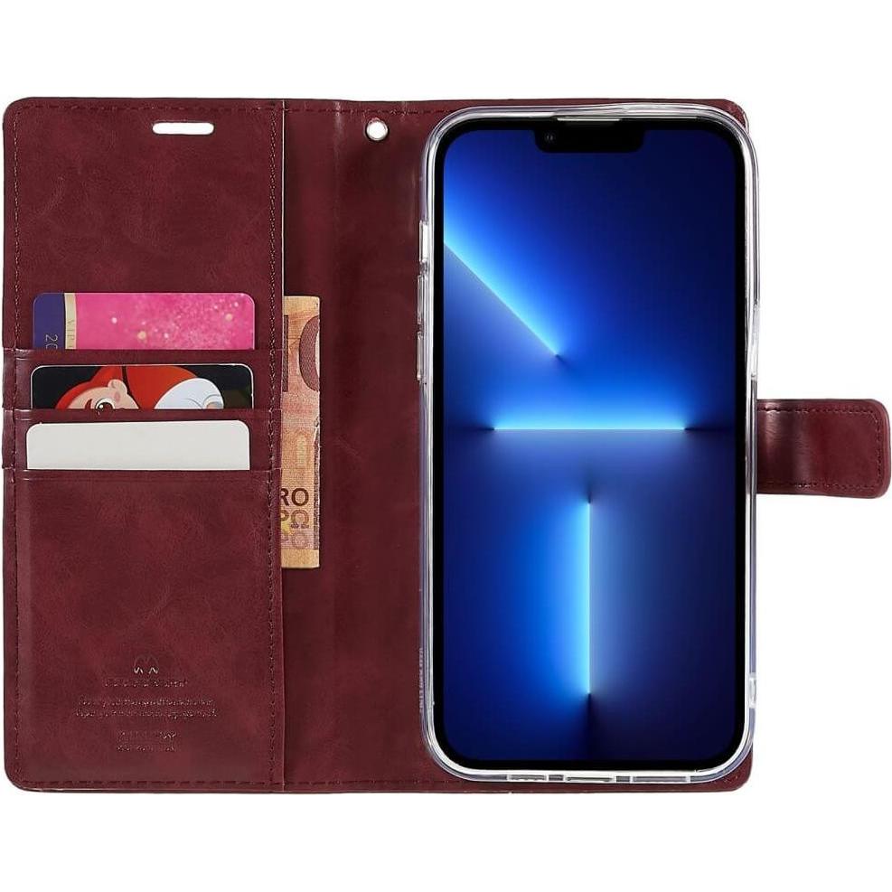 Thumbnail - Mercury iPhone 14 Pro Max - Blue Moon Etui Hülle weinrot (Apple iPhone 14 Pro Max), Smartphone Hülle, Blau