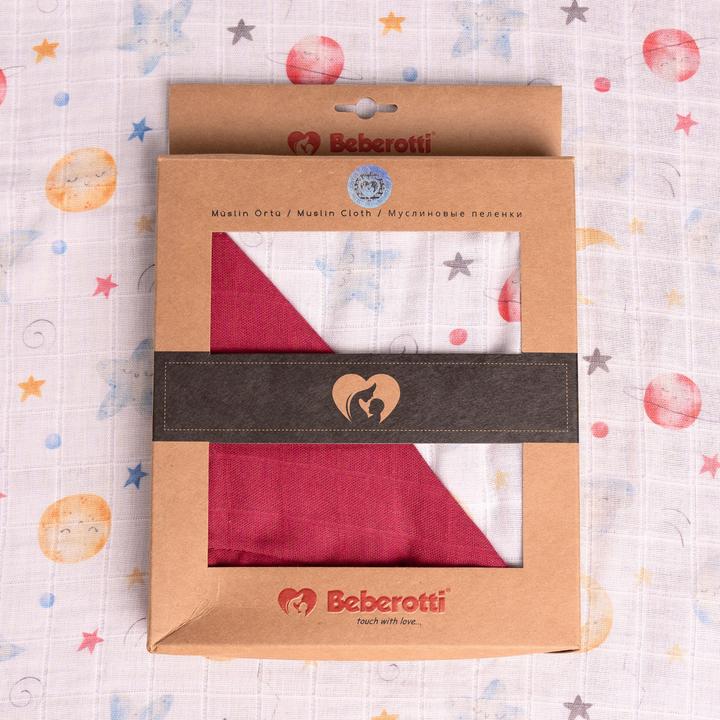 Produktbild Beberotti Organic 4-lagige doppelseitige Musselindecke (90 x 75 cm)