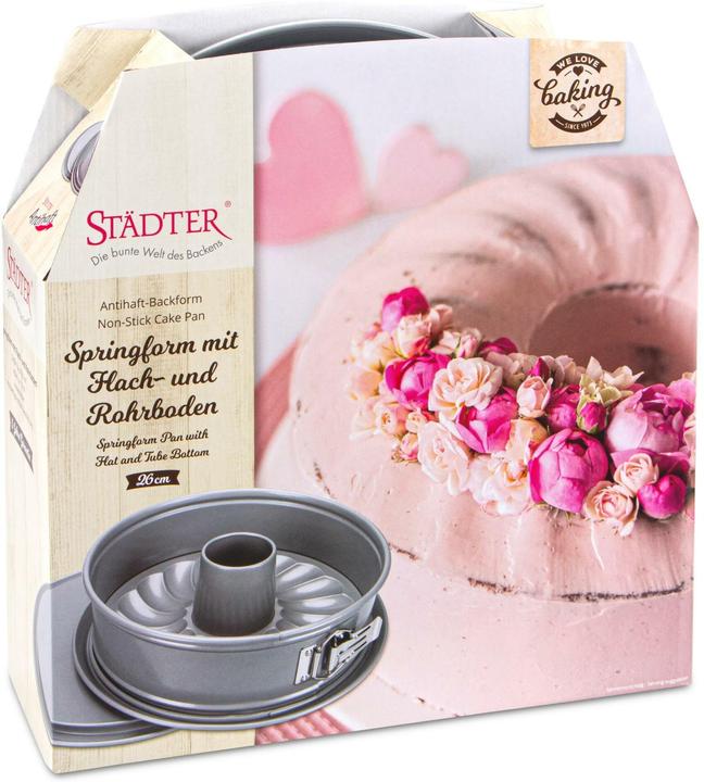Actual product image Städter Springform pan ø 26 cm / H 7 cm Silver with flat and (26 cm)