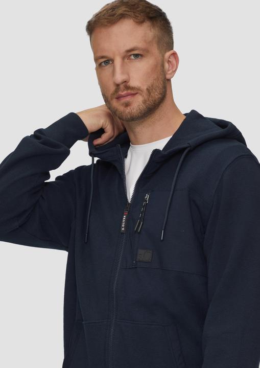 Produktbild s.Oliver Sweatshirt Jacke Weiche Sweatshirt-Jacke mit Kapuze (L)