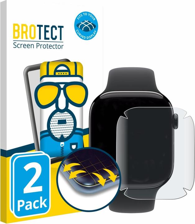 BROTECT Fullscreen für Apple Watch Series 11 (46 mm) Schutzfolie Displayschutz Folie Matt