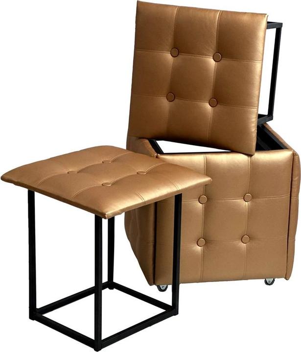 Produktbild Go Gift 5-in-1 pouffe-transformer - 5 Hocker in 1 pouffe camel eco Leder