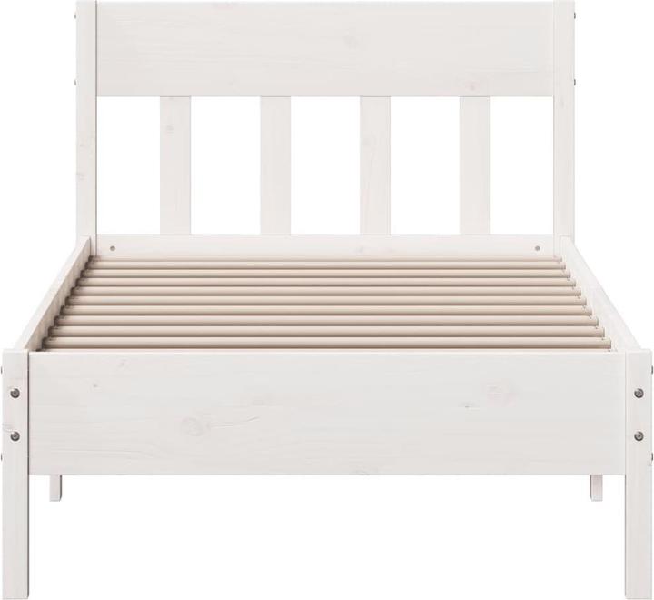 Actual product image vidaXL Bett mit Kopfteil Kiefer (90 x 190 cm)