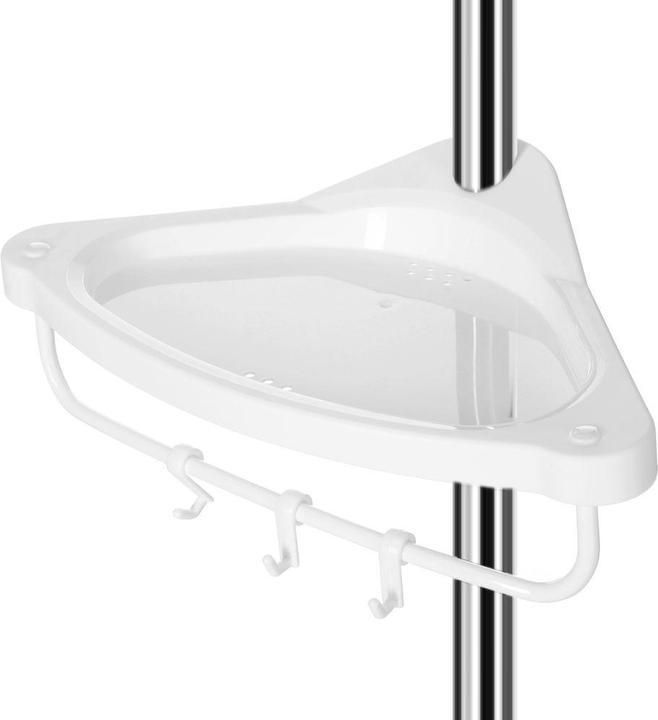 Actual product image Songmics Telescopic shower shelf BCB02SW white 25.0 x 35.0 x 85.0 - 300.5 cm