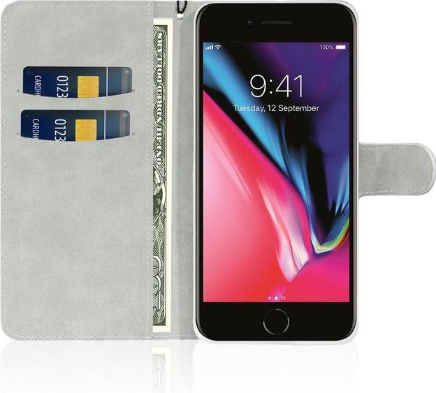 Immagine prodotto MU Style Copertina in pelle glitterata con strisce (Apple iPhone 7, Apple iPhone 8, Apple iPhone SE (seconda generazione), Apple iPhone SE (terza generazione))