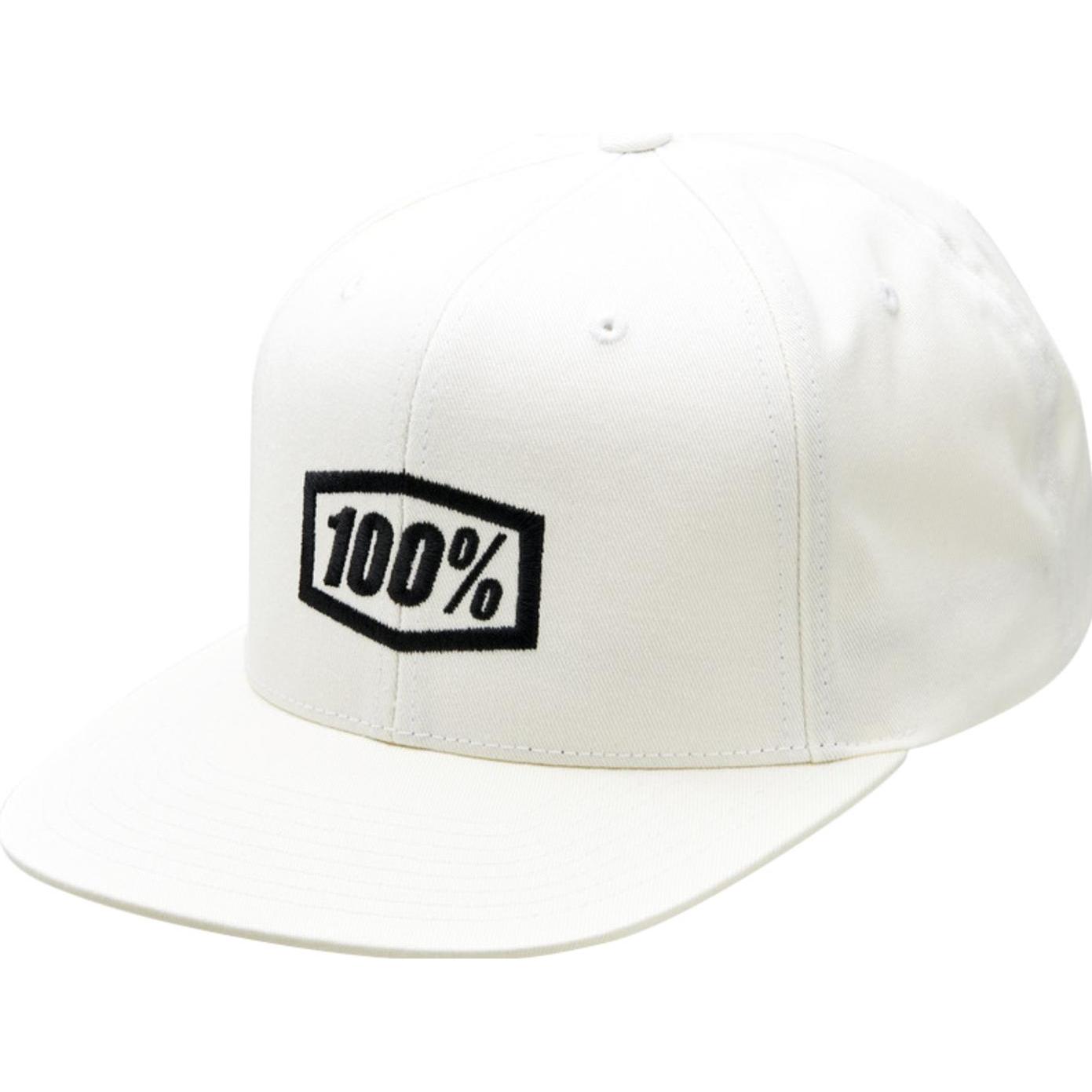 100%, Cap, Icon AJ Fit Snapback Hat - white, Weiss, (One Size)