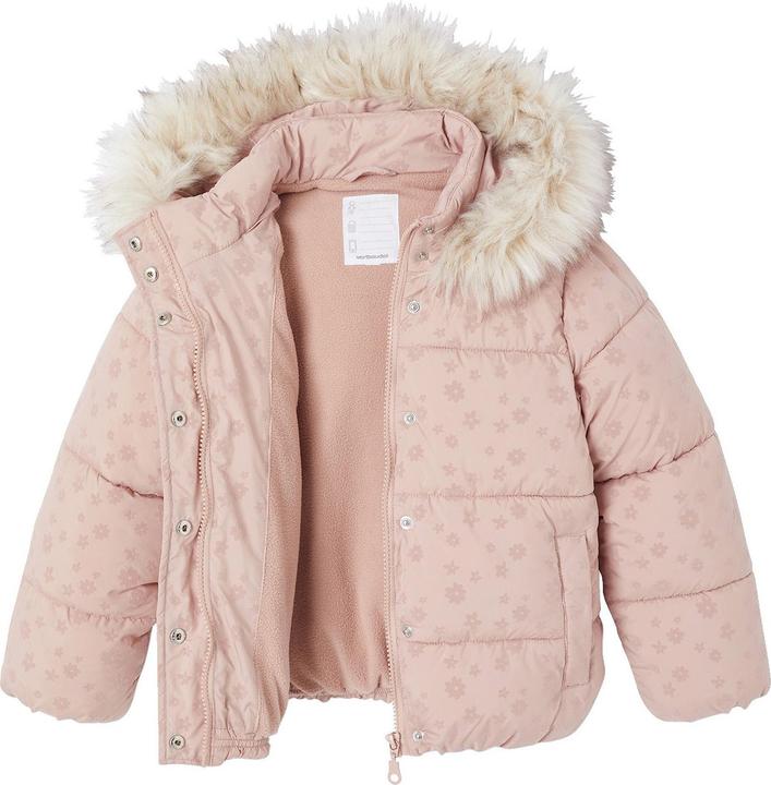 Produktbild Vertbaudet Mädchen Steppjacke mit Kapuze und Fleecefutter, Wattierung Recycling-Polyester (110)