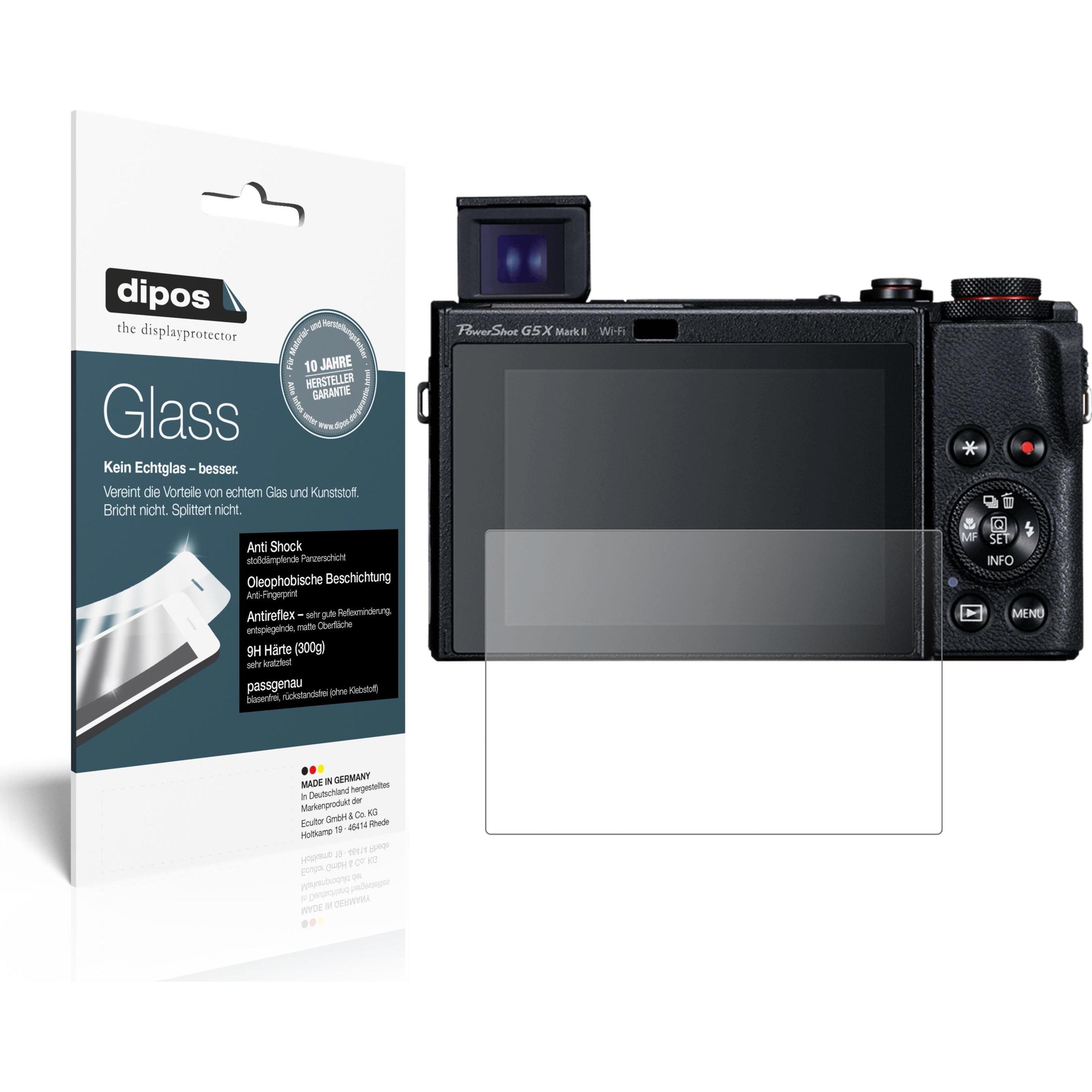 Dipos Displayschutz Anti-Shock (Displayschutz, Canon PowerShot G5X Mark II), Kameraschutz, Transparent