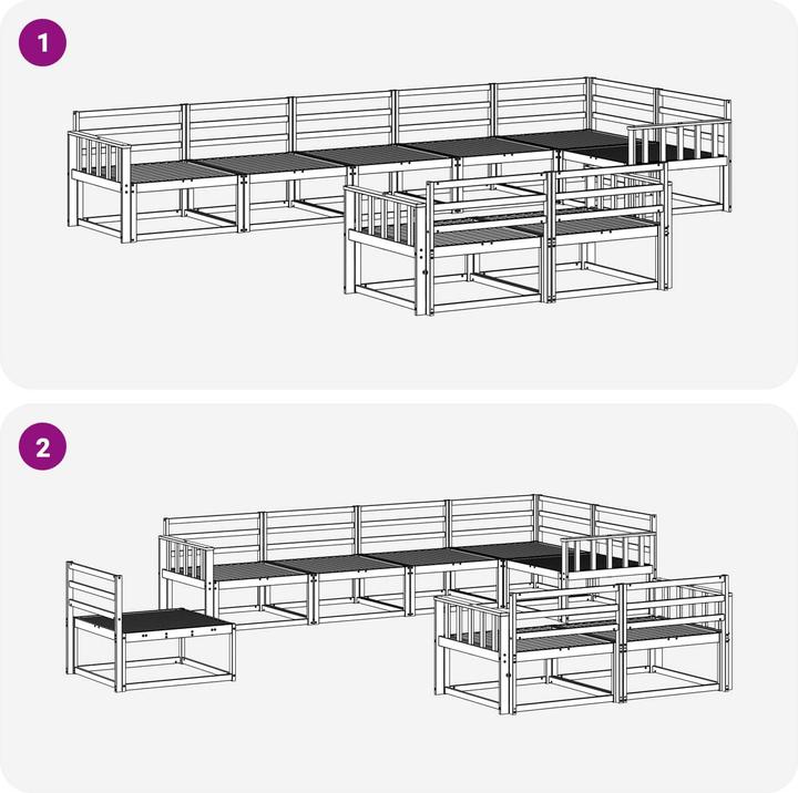Produktbild vidaXL Outdoor-Sofa