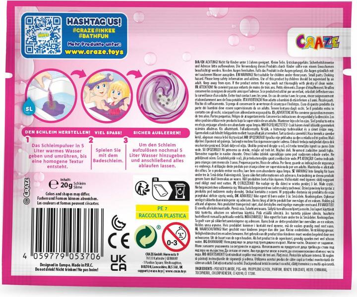 Actual product image Craze Inkee bath slime mix (5.40 ml, Bath salts)