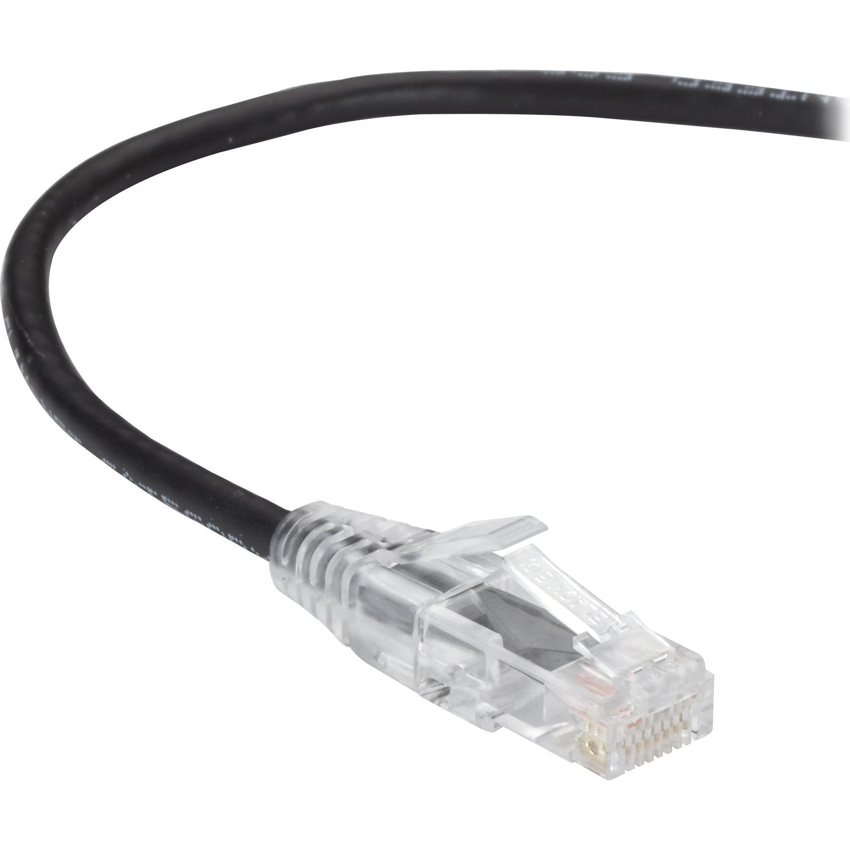 Black Box Slim-Net Cat6 Patch Cable (U/UTP, CAT6, 0.30 m), Netzwerkkabel