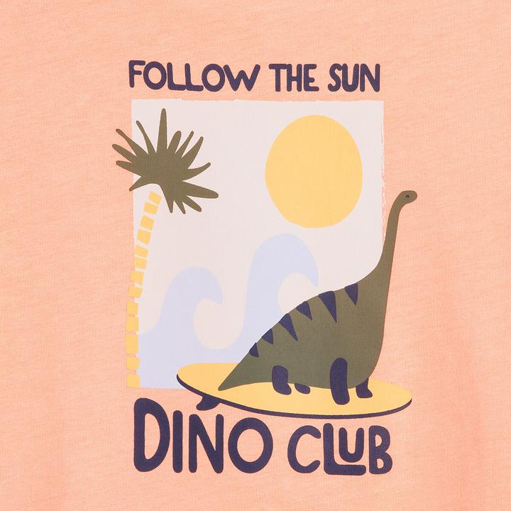 Actual product image La Redoute Collections T-Shirt mit rundem Ausschnitt und Dino-Print (104)