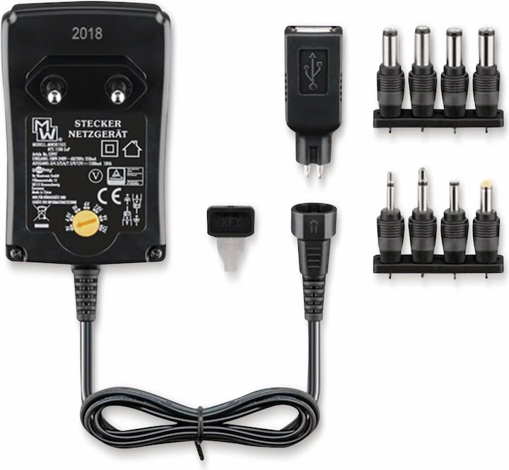 Produktbild Goobay 3 V - 12 V Universal-Netzteil 1.5A