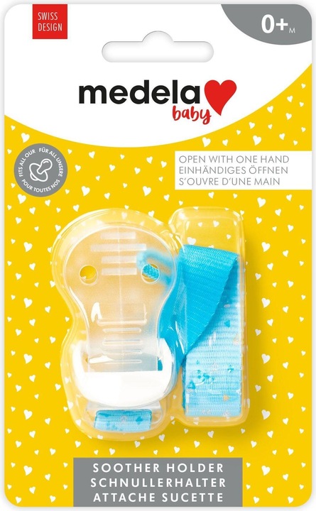 Produktbild Medela Baby Schnullerhalter Blau (1 x, ab Geburt)