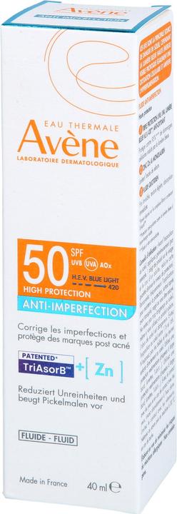 Produktbild Avène Anti-Imperfection Fluid LSF 50, 40 ml Lösung (Sonnencreme Gesicht, SPF 50, 40 ml)