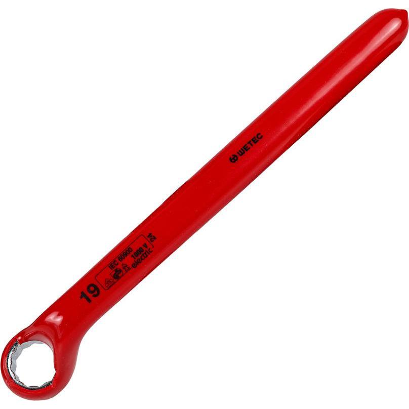 Wetec, Schraubenschlüssel, Ringschlüssel, DIN 7447, Schlüsselweite 19 mm, 1.000V/VDE/QS (19 mm)