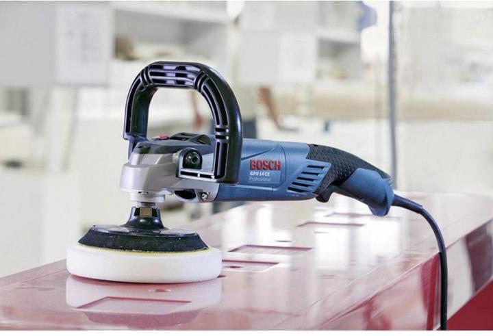 Actual product image Bosch Professional Polisher GPO 14 CE, 1400 watts, 2.5 kg, with additional handle and D-handle (Sander, 1400 W)