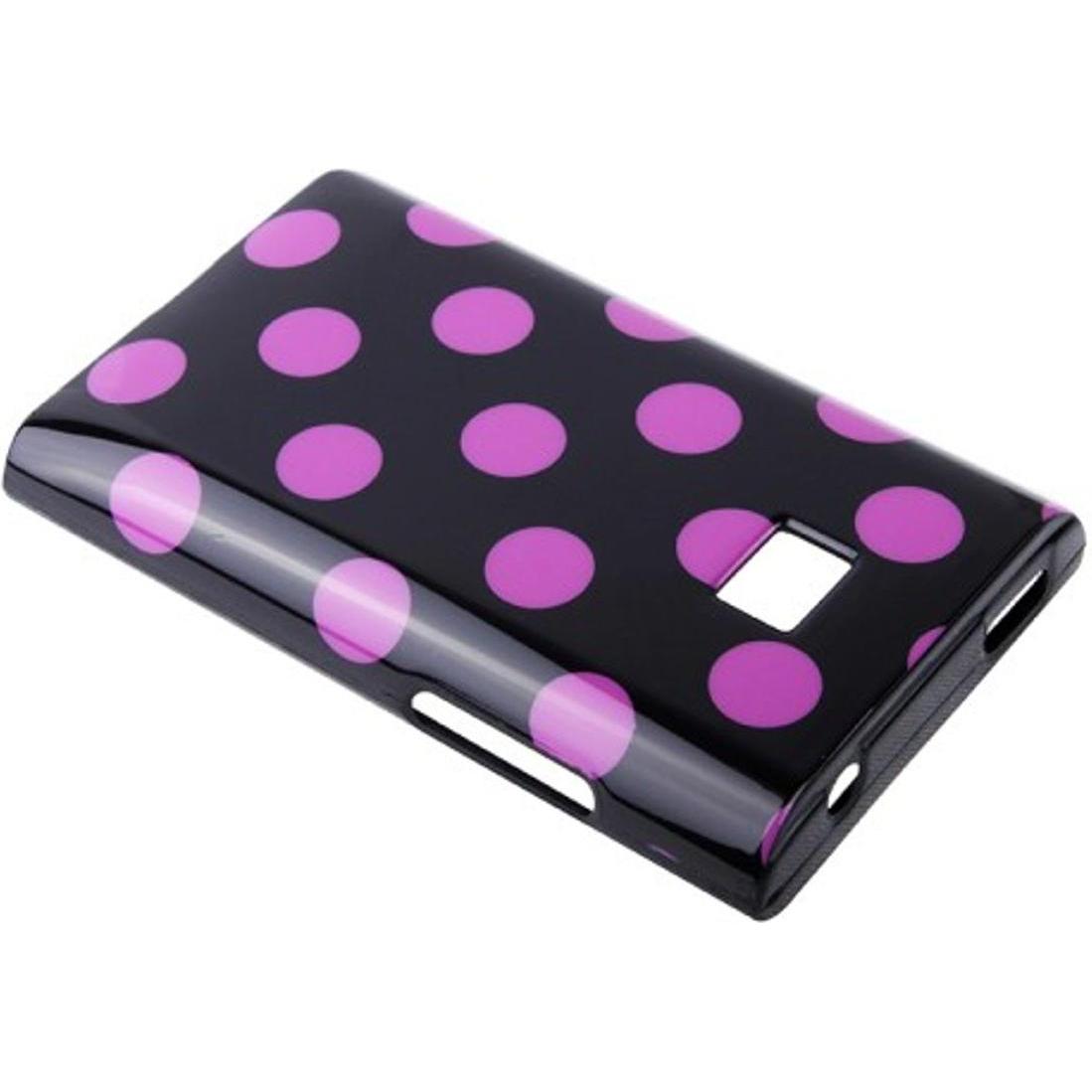 Thumbnail - König Design Schutzhülle TPU Punkte Case für Handy LG Optimus L3 / E400 (LG Optimus L3 II), Smartphone Hülle, Violett