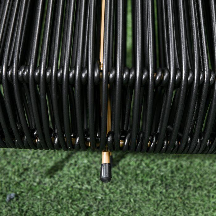 Image du produit Swisshandel24 Lampe solaire en rotin, lampe de chemin imperméable avec capteur de lumière, lampe de jardin (IP44)