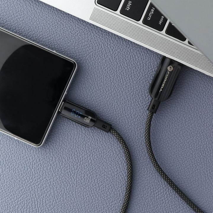 Actual product image Forcell Cable F-ENERGY C272 cable USB A to Type C QC4.0 3A 66W Digital 1,2 m black (1.20 m, USB 2.0, 66 W)